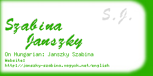 szabina janszky business card